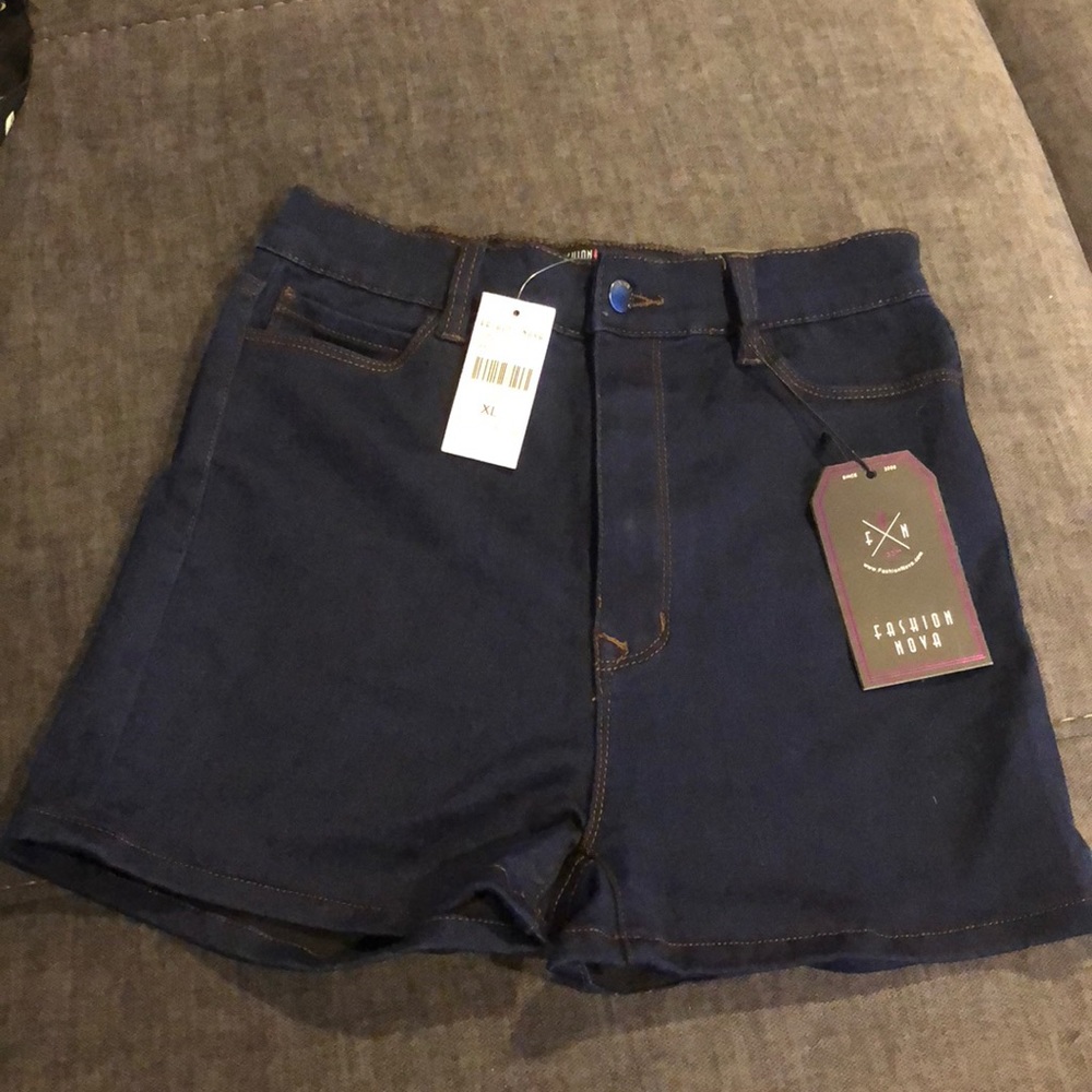 High waited jean shorts